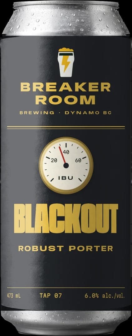 A 473 mL can of Blackout Porter