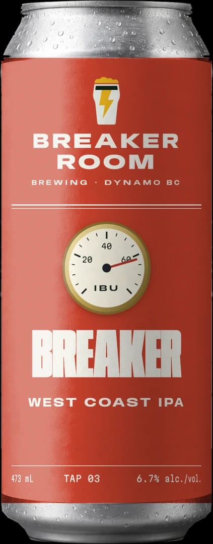 A 473 mL can of Breaker IPA