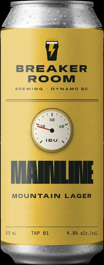 A 473 mL can of Mainline Lager